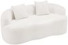 OKWISH Sofa Ecksofa Loungesofa, Gebogenes Zweisitzer-Sofa mit Armlehnen & 2 Kissen 1 Teile Bild 2