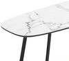 Design Konsolentisch TURIN 120cm weiss Marmor-Optik Konsole Metallgestell Bild 2