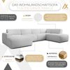AX LIVING XXL Sofa U Form Didim Perlweiß 378 cm modern & großzügig R Bild 5