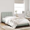 vidaXL Bett mit Matratze "Hanko" Hellgrau 100x200 cm Samt 3208580 Bild 3