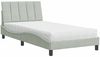 vidaXL Bett mit Matratze "Hanko" Hellgrau 100x200 cm Samt 3208580 Bild 2