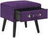 vidaXL Nachttisch Dunkellila 40x35x40 Samt 247541 Bild 2