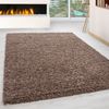Hochflor Teppich Lux rechteckig - 140x200 cm - Mokka Bild 2