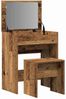vidaXL Schminktisch mit Speicher Altholz 60 x 40 x 75 cm Holzwerkstoff 868870 Bild 5