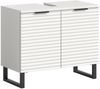 welltime Waschbeckenunterschrank Litica, Breite 70 cm, inkl. Siphonausschnitt, 1 Einlegeboden, 2 Türen Badschrank, Waschbeckenschrank, Badezimmer, Bad-Möbel Bild 3