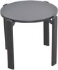 Klassicher Beistelltisch mit Massivholz Beinen, rund, schwarz Bild 3