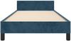 Einzelbettgestell Design für Erwachsene ohne Matratze Dunkelblau 100x200 cm Samt d4360e Bild 5