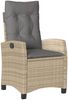 vidaXL 9-tlg. Garten-Essgruppe mit Kissen Beigemischung Poly Rattan 3212717 Bild 4