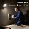 HOMCOM Außen-Stehlampe 50W 5500LM 6000K IP65, mit 3 Lichtmodi, Kabel, Dimmfunktion, Sensorgesteuert, Tageslichtweiß, 2er Set Baustrahler Bild 4