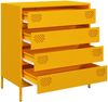 vidaXL Sideboard Senfgelb 68x39x73,5 cm Kaltgewalzter Stahl 851289 Bild 4