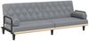 vidaXL Schlafsofa mit Armlehnen Hellgrau Stoff 351937 Bild 2