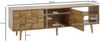 Lowboard Holz Eiche-Dekor 160 x 51 x 40 cm TV-Kommode mit zwei Türen, Design TV-Schrank Hoch, Fernsehtisch Fernsehschrank Modern, Fernsehkommode Wohnzimmer Bild 4
