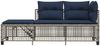 vidaXL 3-teiliges Ecksofa-Set für den Garten mit Kissen, grau, Polyrattan 365450 Bild 5