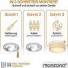 monzana Deckenleuchte, Sternenhimmel rund, 1-flammig, E27, Stoffschirm, Weiß, Ø 30 cm Bild 3