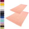 Lavea 2er Set Badematte 50x80 cm – rutschfeste, Waschbare Badematten aus 100% Baumwolle, Frottierserie Elena – Saugstark, Strapazierfähig und Zeitlos – Ideal für Badezimmer, Dusche - Pastellrosa Bild 5