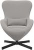 vidaXL Eiersessel Hellgrau 63 x 73 x 90 cm Stoff 42002768 Bild 3