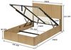 BBWL Bett mit Stauraum hydraulisches Lift Bett Rillenoptik Massivholz Lattenrost, Bett Metallrahmen modernes Schlafzimmerbett Bild 4