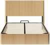 BBWL Bett mit Stauraum hydraulisches Lift Bett Rillenoptik Massivholz Lattenrost, Bett Metallrahmen modernes Schlafzimmerbett Bild 2