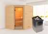 Karibu Elea Ecksauna + 9kW Saunaofen mit integrierter Steuerung Bild 1