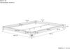 Flaches Futon-Doppelbett Bodenbett Niedrigbett 160x200 Kiefer massiv V-60.51-16Rollrost inkl. Bild 3