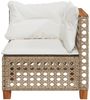 vidaXL Garten-Ecksofa mit Kissen Beige Poly Rattan 365925 Bild 4