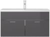 vidaXL Waschbeckenunterschrank Einbaubecken Hochglanz-Grau Spanplatte [3071296] Bild 3