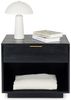 IDIMEX Nachttisch BORA, Beistelltisch Holz 60x46 cm mit Schublade aus Mango Massivholz Schwarz Bild 2