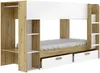 Vente-unique - OSANA Bett Holz, Platte BeigeWeiß - B 97,3 cm x H 149,7 cm x L 245 cm Bild 3