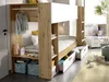 Vente-unique - OSANA Bett Holz, Platte BeigeWeiß - B 97,3 cm x H 149,7 cm x L 245 cm Bild 2