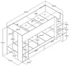 Vente-unique - OSANA Bett Holz, Platte BeigeWeiß - B 97,3 cm x H 149,7 cm x L 245 cm Bild 5
