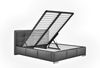 Polsterbett Bett Doppelbett GALENO 160x200 cm in Stoff Dunkelblau Bild 2