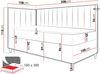 Boxspringbett Chapeni 'Junior 3' Türkis 100x200 cm Rechts Bild 5