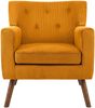 CLP Sessel Kioni mit Cordbezug und Gestell aus Kautschukholz bis 150 kg belastbar,orange Bild 4