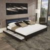 HOME DELUXE Kunstlederbett LED Bett mit Schubladen - 200 x 200 cm / 270 x 200 cm (inkl. Schubladen), gepolstertes Kopfteil, LED Beleuchtung, Familienbett, Stauraumbett Bild 4