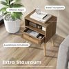 COSTWAY Nachttisch (2-St), Beistelltisch Rattan, mit Schublade, 40 x 30 x 60,5 cm Bild 2