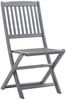 vidaXL Klappbare Gartenstühle 4 Stk. mit Kissen Massivholz Akazie 3064587 Bild 4