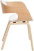 2er Set Stühle LONDON Kunstleder - 73x49x46cm, Natur/Weiß Kunstleder Holz Gestell Konferenzstuhl Wartezimmerstuhl Bild 4