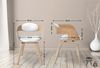 2er Set Stühle LONDON Kunstleder - 73x49x46cm, Natur/Weiß Kunstleder Holz Gestell Konferenzstuhl Wartezimmerstuhl Bild 2