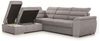Ecksofa Schlafsofa Sofa PASCARA in Stoff Esito Braun Ottomane Links Bild 3