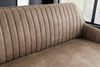LebensWohnArt Sitzbank Elegante Sitzbank MILAN ca. 160cm Mikrofaser taupe Armlehnen Bild 4