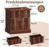 GarveeMore Nachttisch Geriffelter mit Schubladen,Mid-Century-Nachttisch im modernen Stil, platzsparender Beistelltisch mit geschwungenem Fuß fürs Schlafzimmer Bild 2