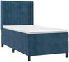 vidaXL Boxspringbett mit Matratze & LED Dunkelblau 100x200 cm Samt 3139671 Bild 4