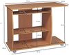 Computertisch GRASSE rollbar Buche 90 x 71 x 50 cm mit Tastaturauszug, Laptop Tisch auf feststellbaren Rollen, PC-Tisch mit Drucker-Ablage platzsparend, Schreibtisch für kleine Räume Bild 4