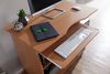 Computertisch GRASSE rollbar Buche 90 x 71 x 50 cm mit Tastaturauszug, Laptop Tisch auf feststellbaren Rollen, PC-Tisch mit Drucker-Ablage platzsparend, Schreibtisch für kleine Räume Bild 5