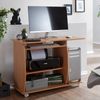 Computertisch GRASSE rollbar Buche 90 x 71 x 50 cm mit Tastaturauszug, Laptop Tisch auf feststellbaren Rollen, PC-Tisch mit Drucker-Ablage platzsparend, Schreibtisch für kleine Räume Bild 2