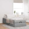 vidaXL Ottoman-Bett mit Matratze Hellgrau 80x200 cm Stoff 3311064 Bild 3