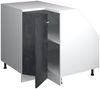 Eck-Küchenschrank für Dachschrägen R-Line Schwarz Beton 75.6 cm mit 1 Tür, Schrankkorpus 60 cm Tiefe Vicco Bild 3