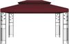 vidaXL Pavillon 3,97 x 2,96 x 2,68 m Weinrot Polyester und Stahl 42030527 Bild 2