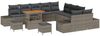 vidaXL Gartensofa-set mit Kissen mit Speicher 13 pcs Grau Poly Rattan 3364798 Bild 2