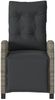 vidaXL Gartensessel mit Fußteil 2 Stk. Verstellbar Grau Poly Rattan 365243 Bild 5